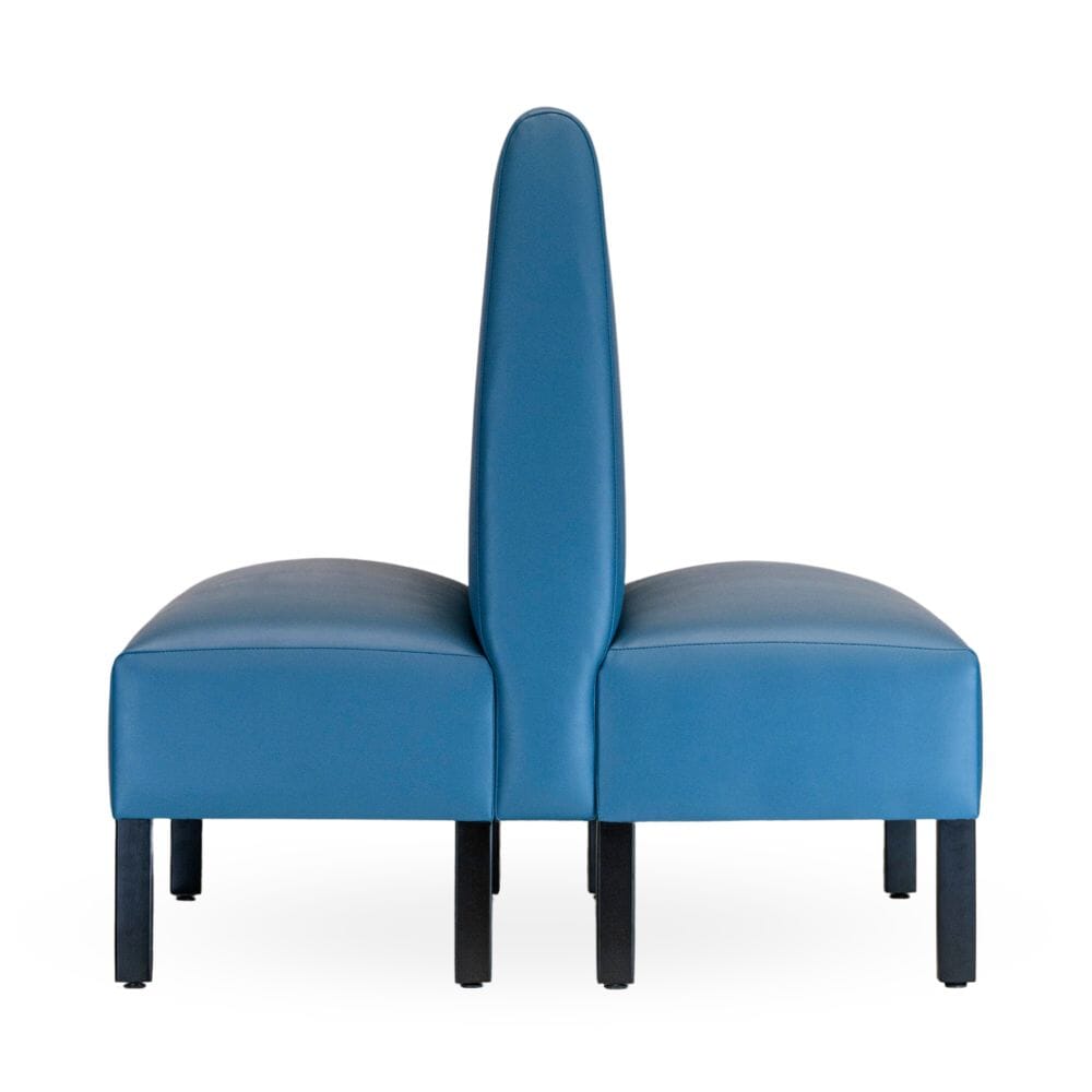 Custom Standard Style Restaurant Double Booth With Wood Legs