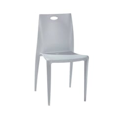 Light Grey Icelandia Stackable Commercial Outdoor Patio Chair