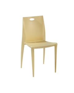 Light Yellow Icelandia Stackable Commercial Outdoor Patio Chair
