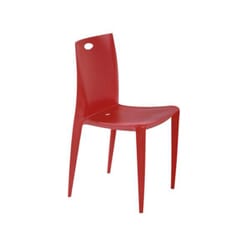 Red Icelandia Stackable Commercial Outdoor Patio Chair