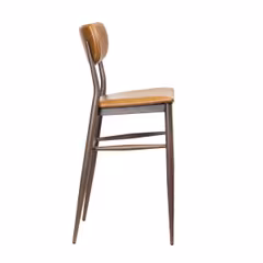 Custom Walnut Steelgrain Restaurant Bar Stool