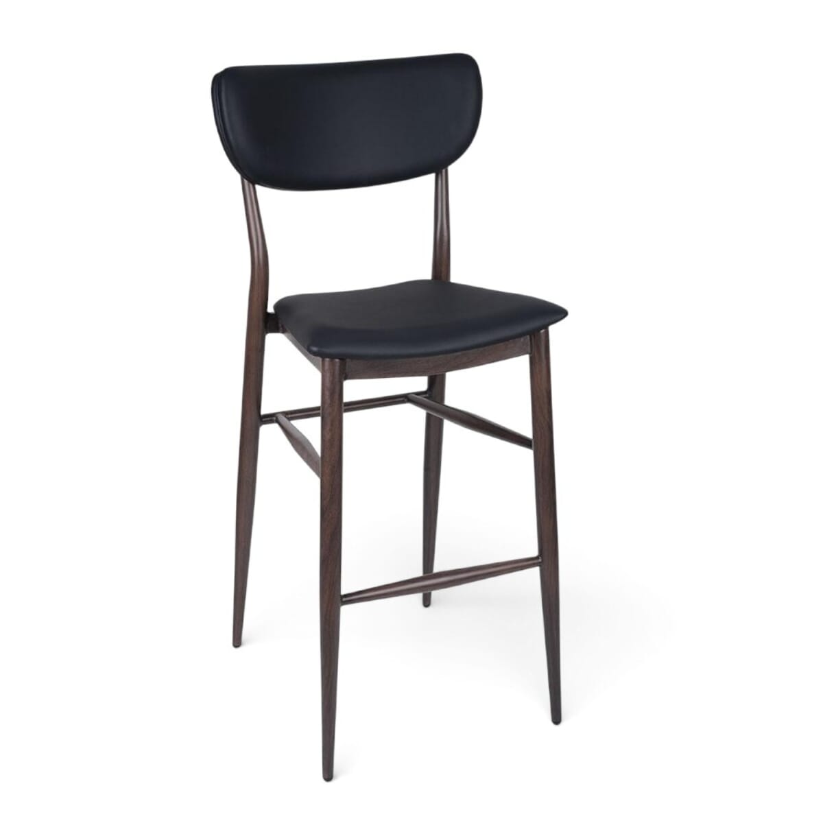 Quick Ship Walnut Steelgrain Restaurant Bar Stool