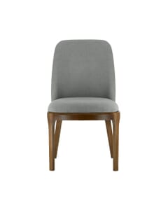 Custom Fully Upholstered Townsend Solid Wood Restaurant Chair in Walnut