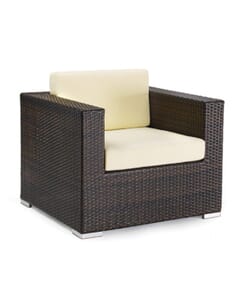 Espresso Wicker Outdoor Lounge Sectional - Single (Front)