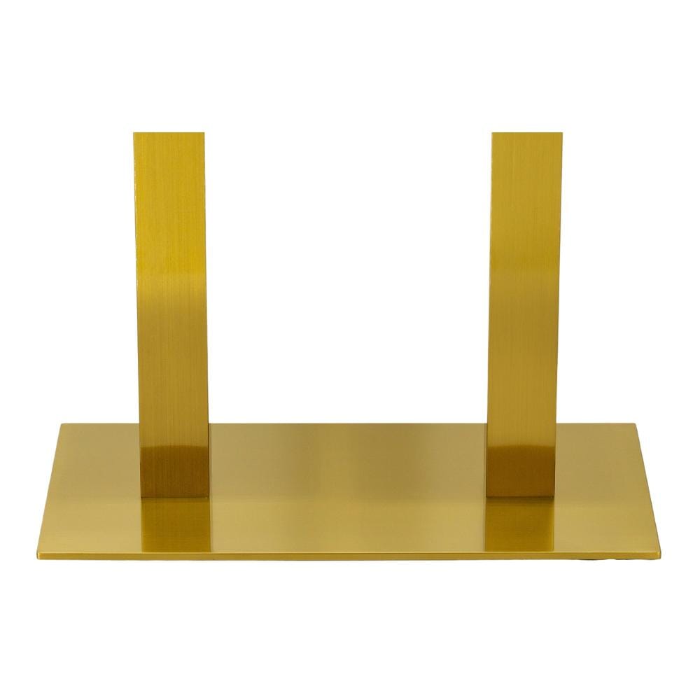Contemporary Indoor/ Outdoor Commercial Metal Rectangular Table Base in Gold (16