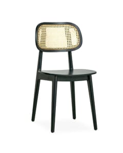 Tefi Wood Restaurant Chair in Black