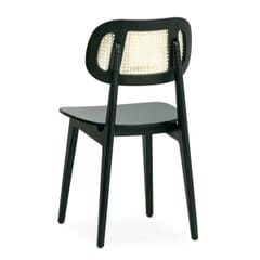 Tefi Wood Restaurant Chair in Black