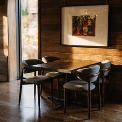 Ruby Modern Walnut Finish Wood Restaurant Chair