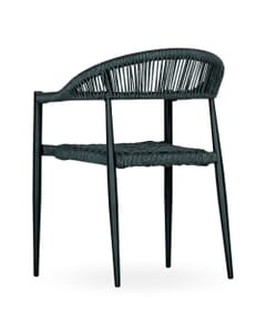 Stackable Indoor/Outdoor Restaurant Chair with Gray Seat and Back