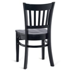 Black Wood Vertical-Back Commercial Chair