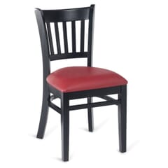 Black Wood Vertical-Back Commercial Chair