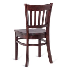 Dark Mahogany Wood Vertical-Back Commercial Chairs