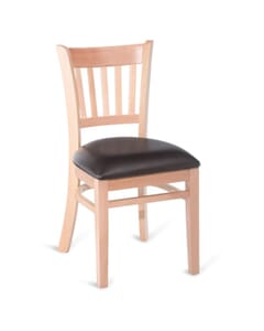 Natural Wood Vertical-Back Commercial Chairs