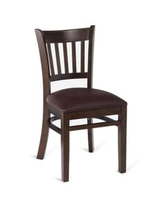 Walnut Wood Vertical-Back Commercial Chair