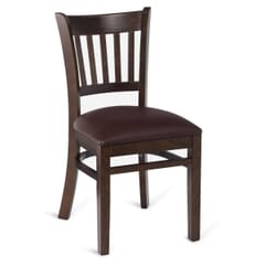 Walnut Wood Vertical-Back Commercial Chair