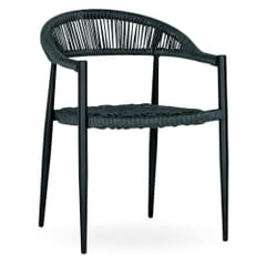 Stackable Indoor/Outdoor Restaurant Chair with Gray Seat and Back