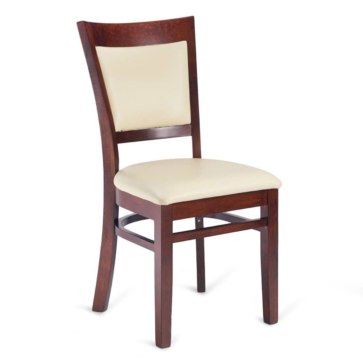 Dark Mahogany Wood Finish Easton Commercial Chair with Upholstered Seat & Back