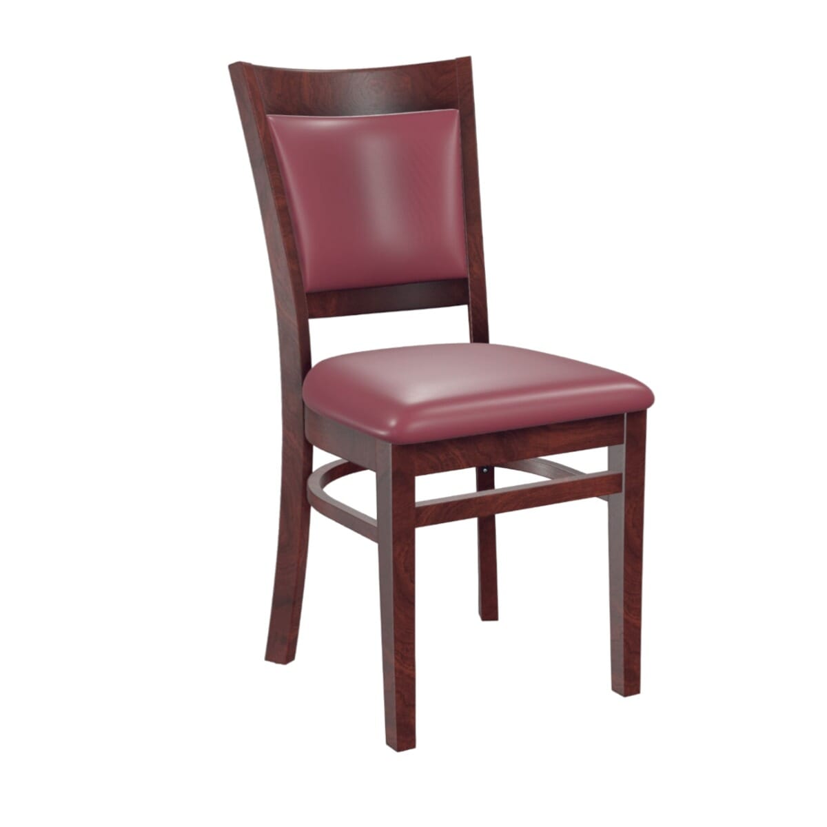 Dark Mahogany Wood Finish Easton Commercial Chair with Upholstered Seat & Back