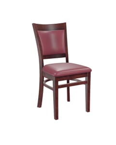 Dark Mahogany Wood Finish Easton Commercial Chair with Upholstered Seat & Back