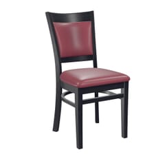 Black Wood Finish Easton Commercial Chair with Upholstered Seat & Back
