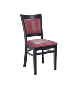 Black Wood Finish Easton Commercial Chair with Upholstered Seat & Back