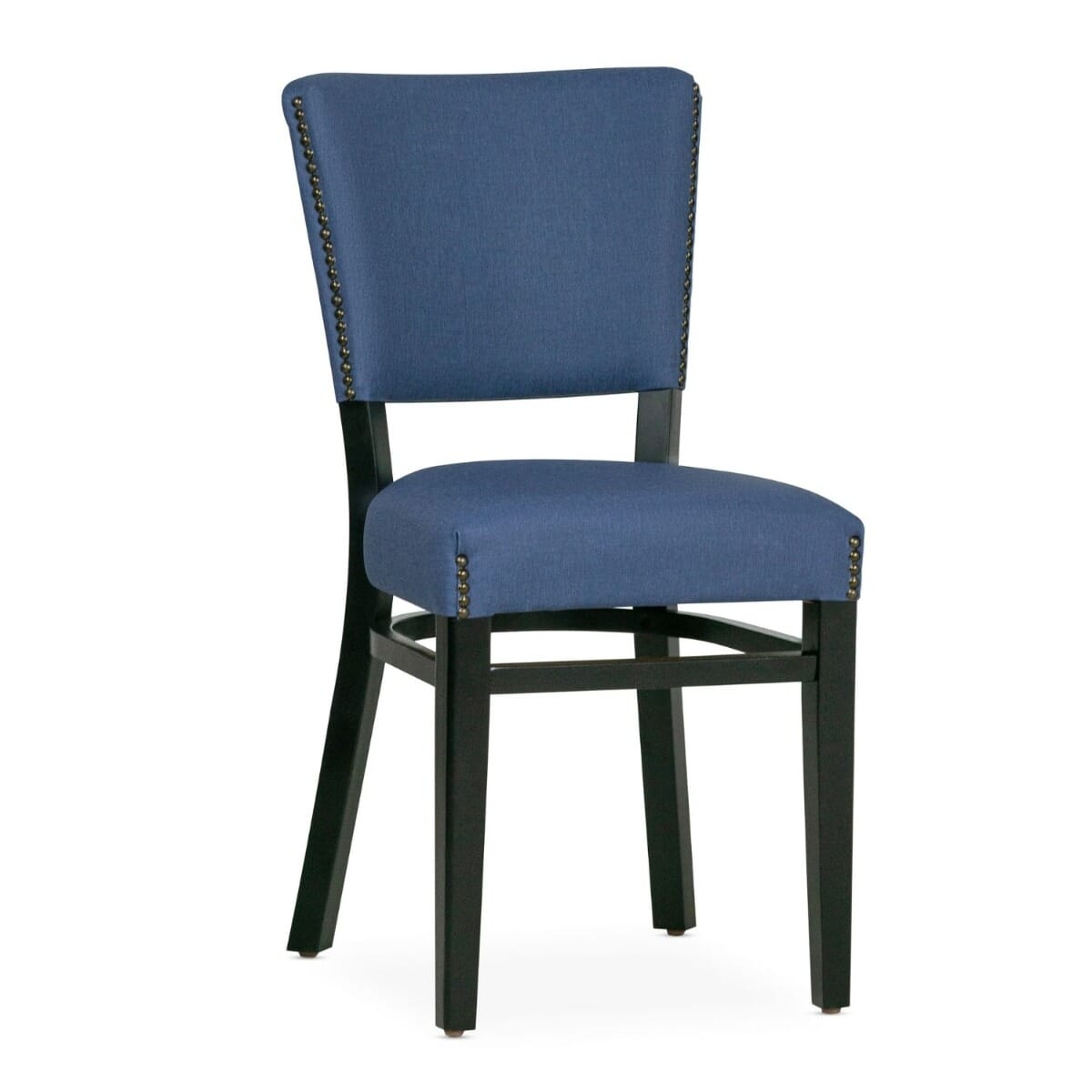 Fully Upholstered Black Beech Wood Bennett Restaurant Chair