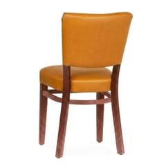 Fully Upholstered Dark Mahogany Beech Wood Bennett Restaurant Chair