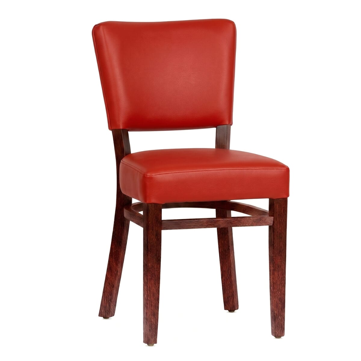 Fully Upholstered Dark Mahogany Beech Wood Bennett Restaurant Chair