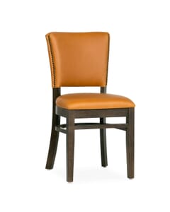 Fully Upholstered Beech Wood Restaurant Chair with Custom Vinyl