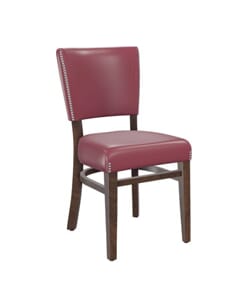 Cherry Wood Bennett Restaurant Chair with Upholstered Seat & Back