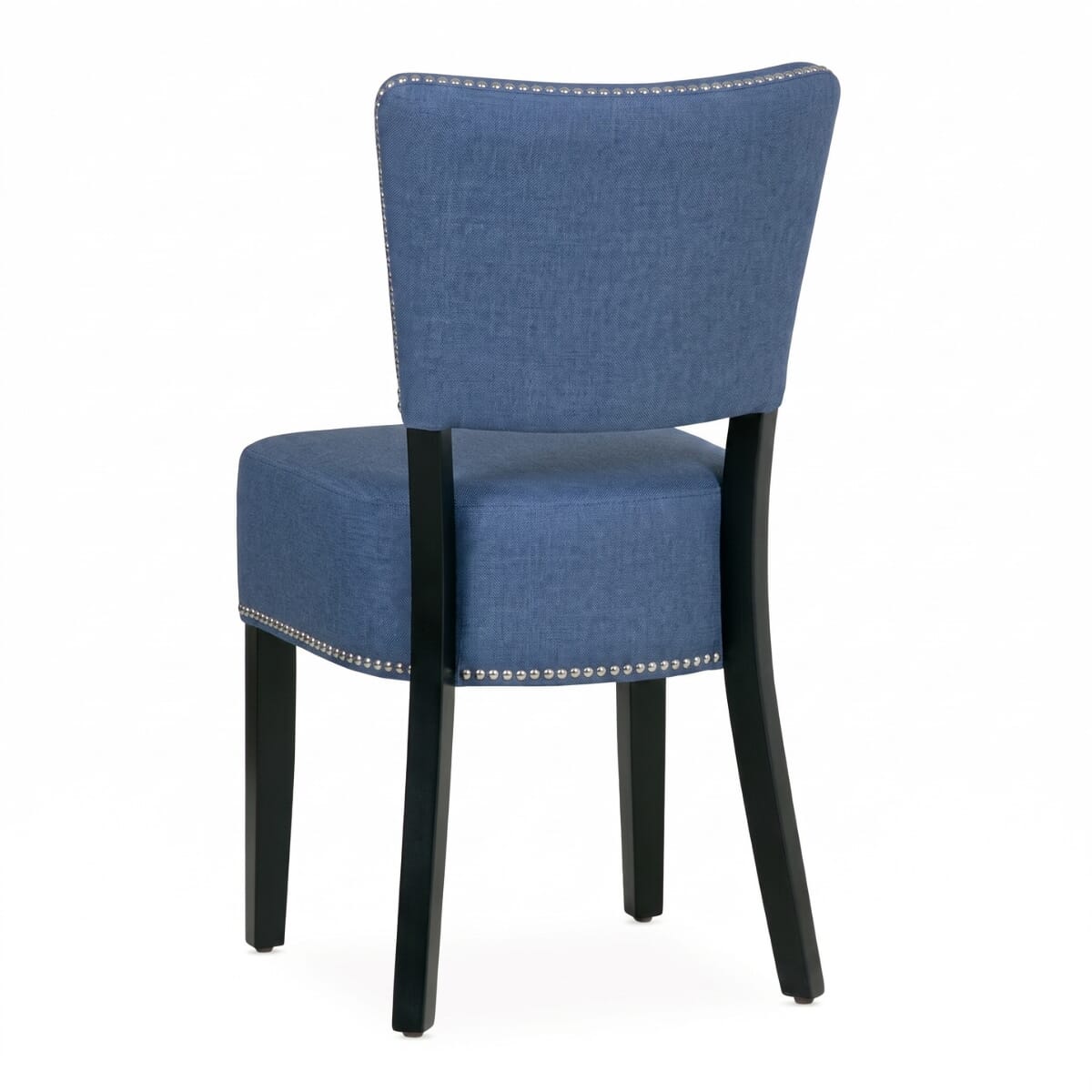 Fully Upholstered Black Beech Wood Restaurant Chair with Faux Leather