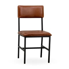 Fully Upholstered Restaurant Chair with Industrial Steel Frame