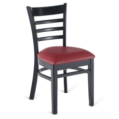 Solid Wood Ladder Back Commercial Dining Chair in Black