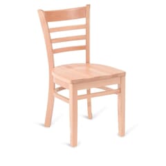 Solid Wood Ladder Back Commercial Dining Chair in Natural