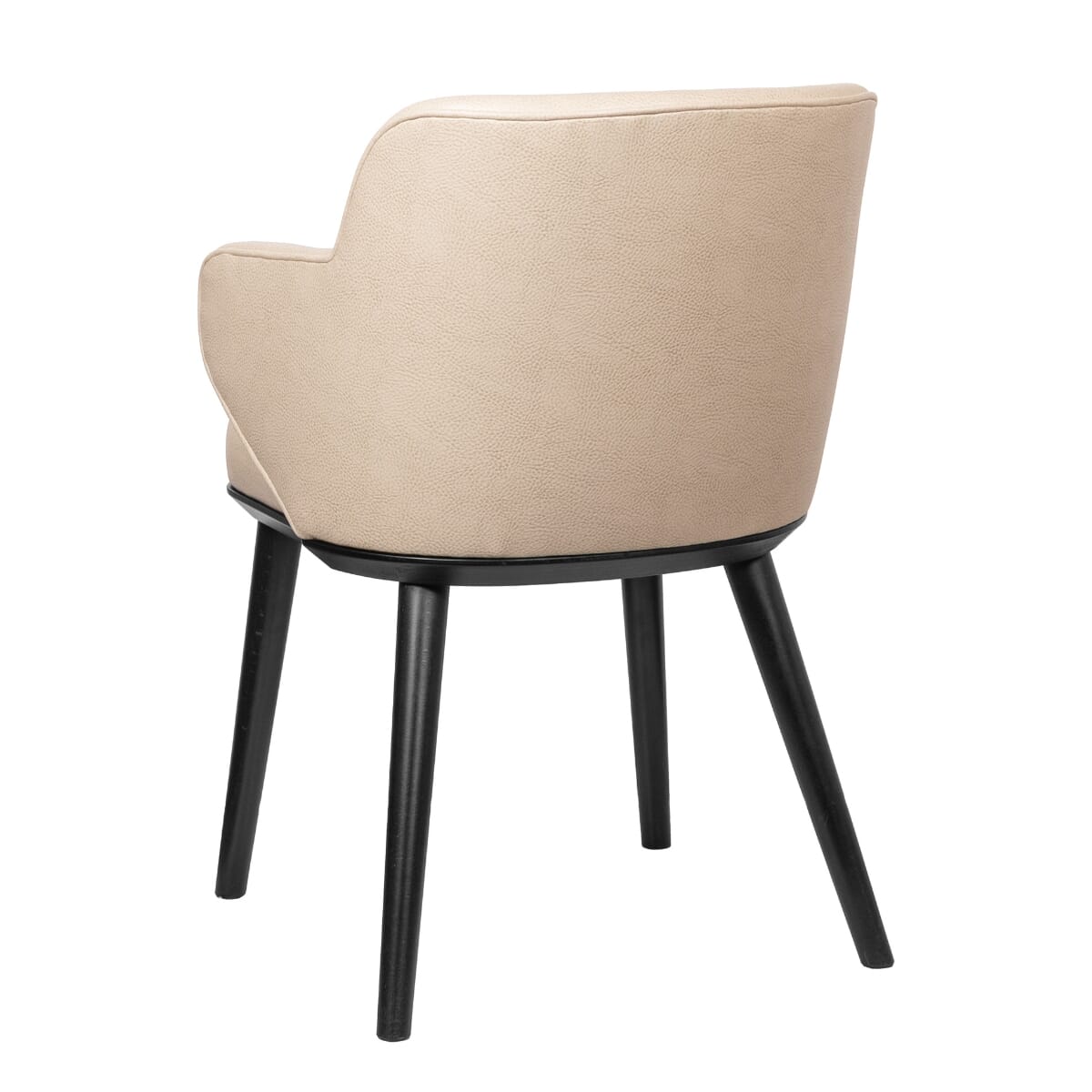 Valora Fully Upholstered Black Beechwood Restaurant Armchair