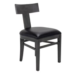 Storm Grey T-Back Side Chair with Upholstered Seat
