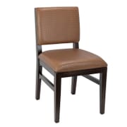 Walnut Wood Connor Restaurant Chair with Upholstered Seat & Back (Front)