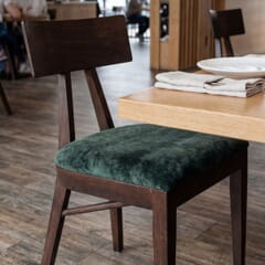 Solid Wood Contemporary Restaurant Chair in Espresso