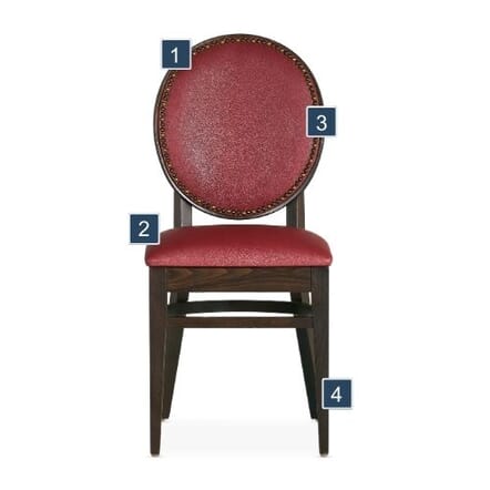 Espresso Wood Round Back Chair Features