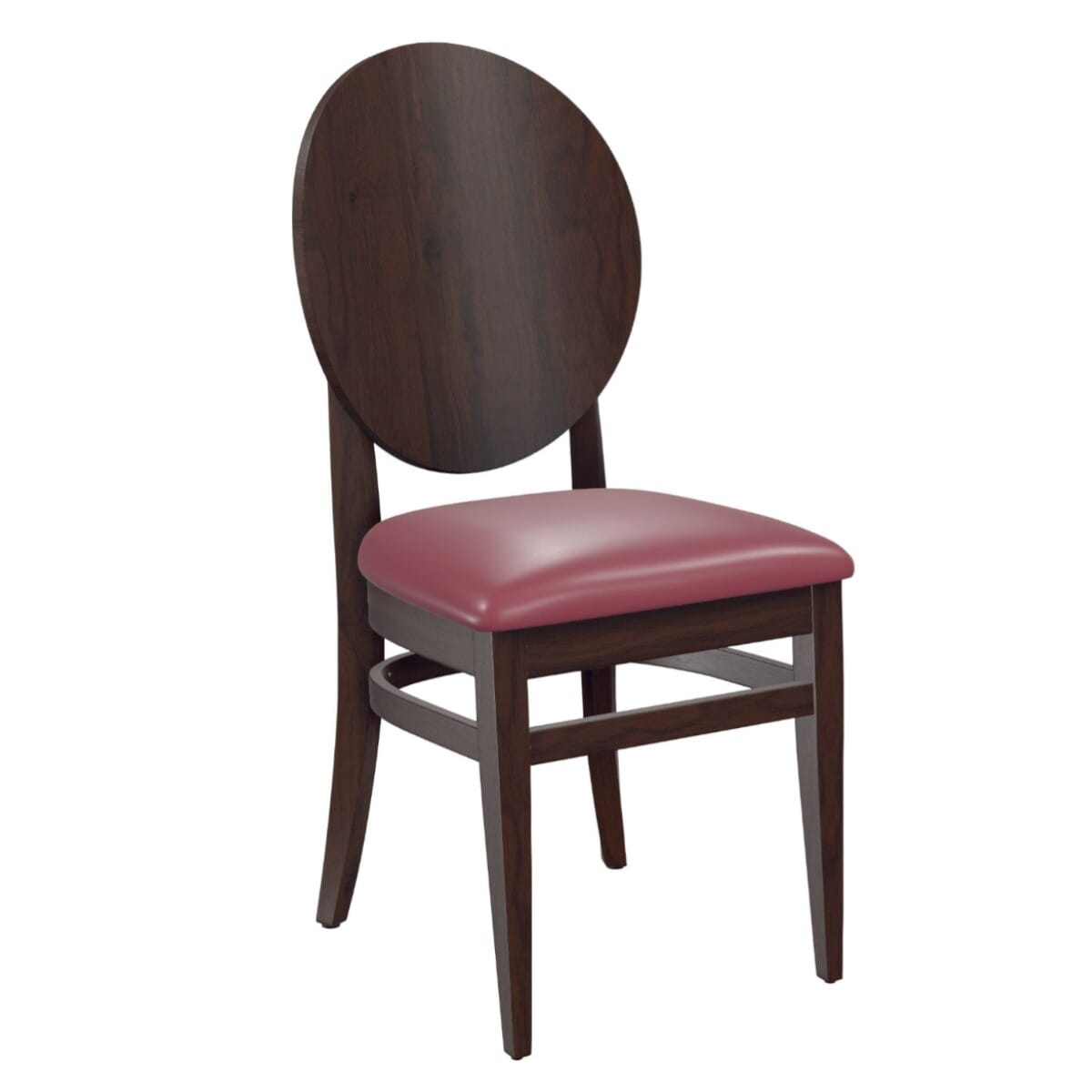 Round back discount wood dining chairs