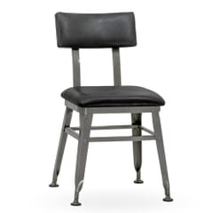 Fully Upholstered Industrial Steel Restaurant Chair