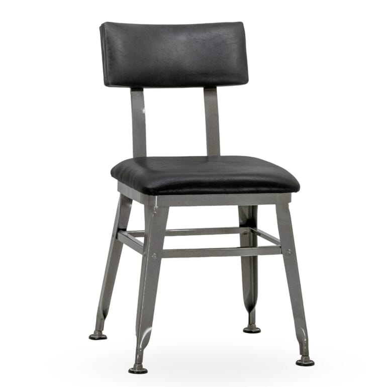 Fully Upholstered Industrial Metal Restaurant Chair