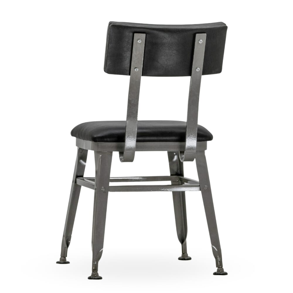 Fully Upholstered Industrial Metal Restaurant Chair