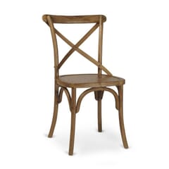Natural Oak Wood Cross-Back Commercial Chair