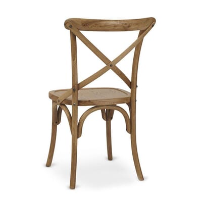 Natural Ash Wood Cross-Back Commercial Chair
