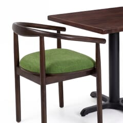 2-Seat Hazel Walnut Restaurant Chair Set with Beech Top