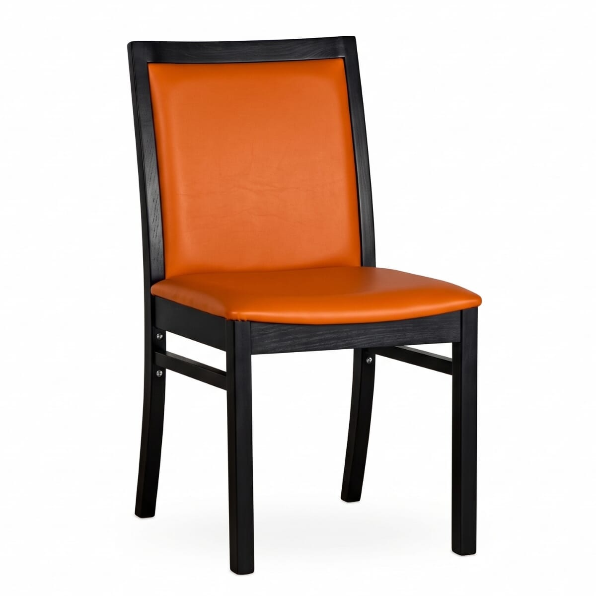 Fully Upholstered Black Wood Morgan Restaurant Chair