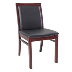 Fully Upholstered Dark Mahogany Wood Morgan Restaurant Chair