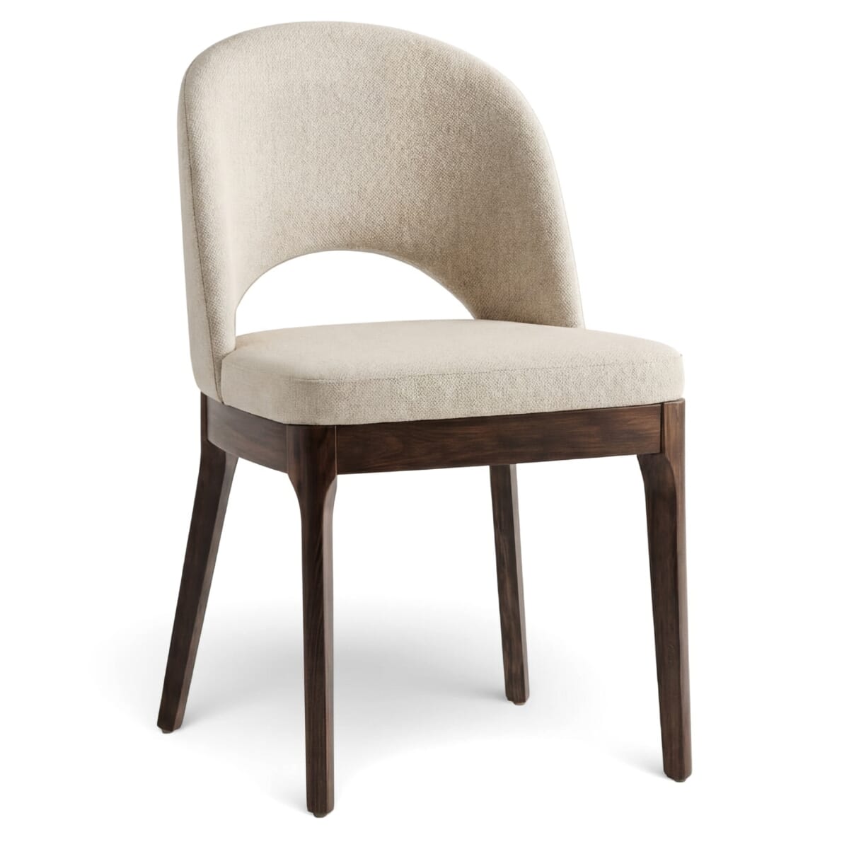 Lily Modern Wood Restaurant Chair in Walnut Finish