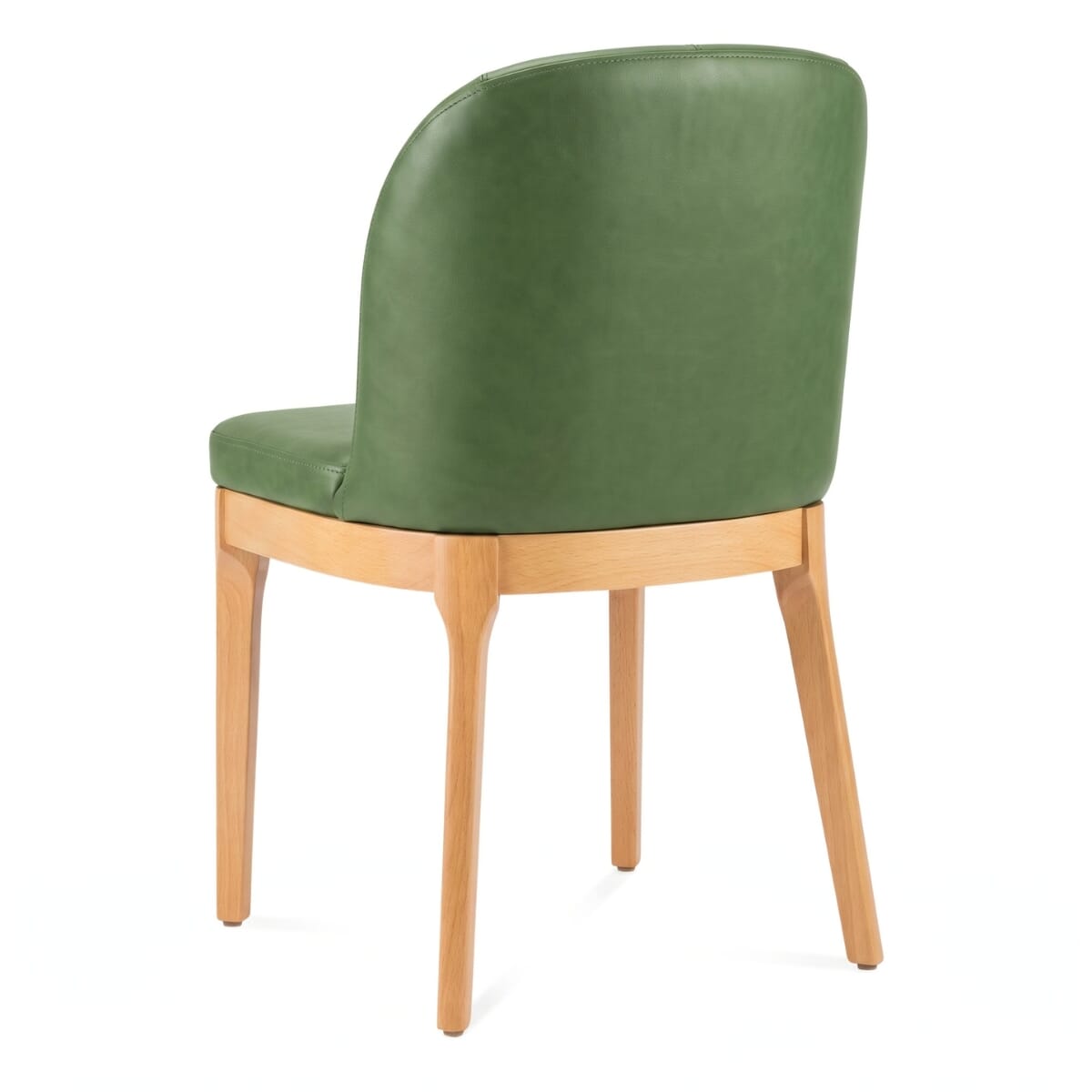 Grace Modern Channel Wood Restaurant Chair in Natural Finish